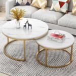 Marble Center Table with gold legs (2 in 1)