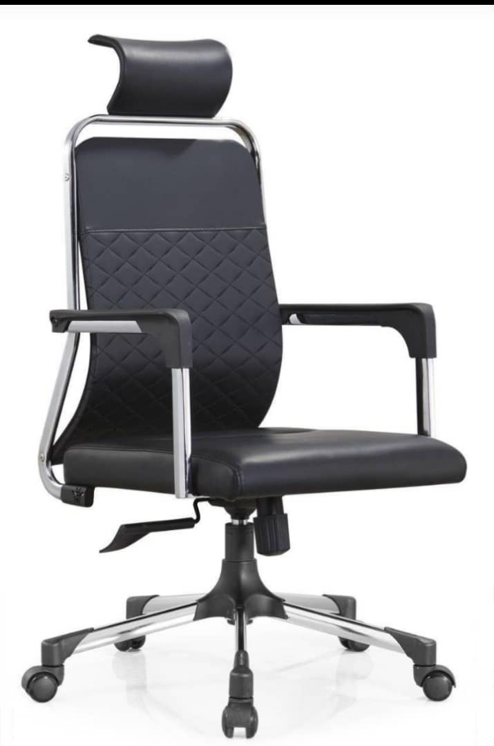 swivel office chair with headrest